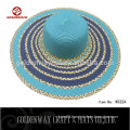 2015 new fashion ladies straw sun hat to decorate